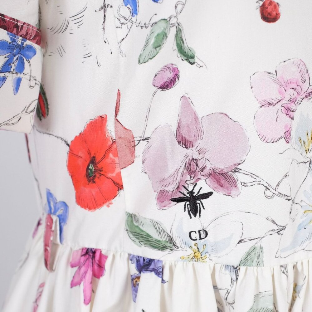 Christian Dior maxi dress 36 US 4 Florilegio 2023 print white floral - Picture 13 of 16